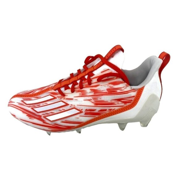 Adidas Adizero Mens Size 15 Orange White Football Cleats HP8748 New - Picture 3 of 7